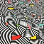 Circular Stripe Patterned Curtain Fabric