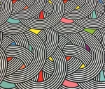 Circular Stripe Patterned Curtain Fabric - Image 4