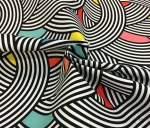 Circular Stripe Patterned Curtain Fabric - Image 5