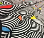Circular Stripe Patterned Curtain Fabric - Image 6