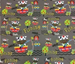 Fisherman Cow Themed Children's Fabric