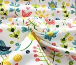 Flower and Heart Patterned Children's Curtain Fabric - Image 7