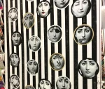 Fornasetti Patterned Striped Upholstery Fabric
