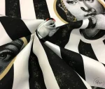 Fornasetti Patterned Striped Upholstery Fabric - Image 6