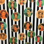 Frida Kahlo Striped Curtain Fabric
