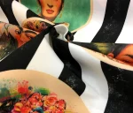 Frida Kahlo Striped Curtain Fabric - Image 4
