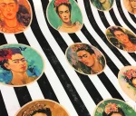 Frida Kahlo Striped Curtain Fabric - Image 6