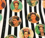 Frida Kahlo Striped Curtain Fabric - Image 7