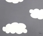 Gray and White Cloudy Upholstery Fabric - Image 4