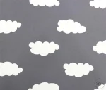 Gray and White Cloudy Upholstery Fabric - Image 5