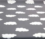 Gray and White Cloudy Upholstery Fabric - Image 6