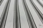 Gray and White Striped Upholstery and Drapery Fabric - Linen Look - Image 4