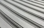 Gray and White Striped Upholstery and Drapery Fabric - Linen Look - Image 5