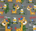 Grey Farm Pattern Upholstery Fabric for Sofas - Image 3