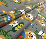 Grey Farm Pattern Upholstery Fabric for Sofas - Image 7