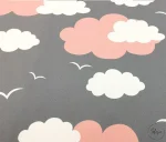 Grey Pink Cloudy Upholstery Fabric - Image 3