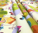 Houses and Cars Patterned Children's Curtain Fabric - Image 5