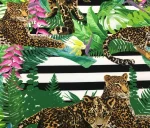Leopard Print Striped Curtain Fabric - Image 4