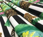 Leopard Print Striped Curtain Fabric - Image 7