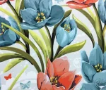 Light Background Upholstery Fabric with Large Floral Pattern - Image 9