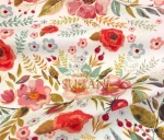 Light-colored floral patterned upholstery fabric. - Image 4