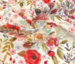 Light-colored floral patterned upholstery fabric. - Image 5