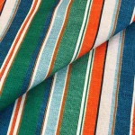 Linen Colored Striped Curtain Fabric