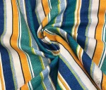 Linen-Look Colorful Striped Curtain Fabric - Image 3