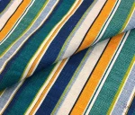 Linen-Look Colorful Striped Curtain Fabric