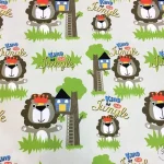 Lion Pattern Children's Room Upholstery Fabric