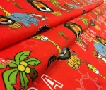 Lion Pattern Red Children's Room Sofa Fabric - Image 5