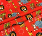 Lion Pattern Red Children's Room Sofa Fabric - Image 6