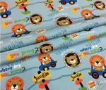 Lion-themed children's curtain fabric. - Image 3