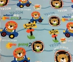 Lion-themed children's curtain fabric. - Image 6