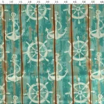Mint Steering Wheel Pattern Upholstery Fabric