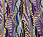 Multicolored Chain Pattern Upholstery Fabric - Image 3