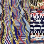 Multicolored Chain Pattern Upholstery Fabric