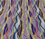 Multicolored Chain Pattern Upholstery Fabric - Image 5