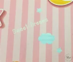 Pink Striped Children's Curtain Fabric - Image 4