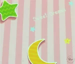 Pink Striped Children's Curtain Fabric - Image 5