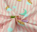 Pink Striped Children's Curtain Fabric - Image 8