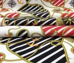 Red and Navy Blue Marine Patterned Upholstery Fabric - Image 7