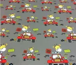 Red Car Giraffe Figurine Children's Curtain Fabric - Image 5