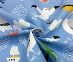 Sea-themed children's chair cover fabric. - Image 5