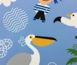 Sea-themed children's chair cover fabric. - Image 6