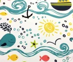 Sea-themed children's curtain fabric - Image 3