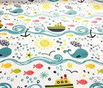 Sea-themed children's curtain fabric - Image 4
