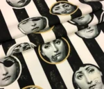 Striped Fornasetti Upholstery Fabric - Image 4