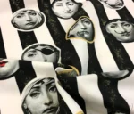 Striped Fornasetti Upholstery Fabric - Image 5