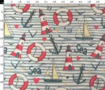 Striped Sailor Pattern Upholstery Fabric